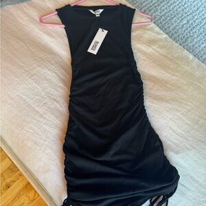 BB Dakota Black Ruched Bodycon Mini Dress